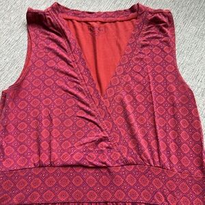 L.L.Bean Red Sleeveless Dress for summer size medium excellent condition